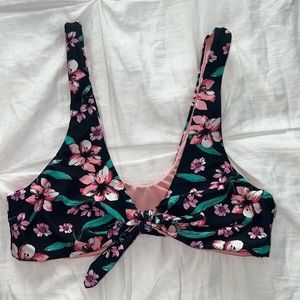 Macy’s Floral Front Tie Bikini Top